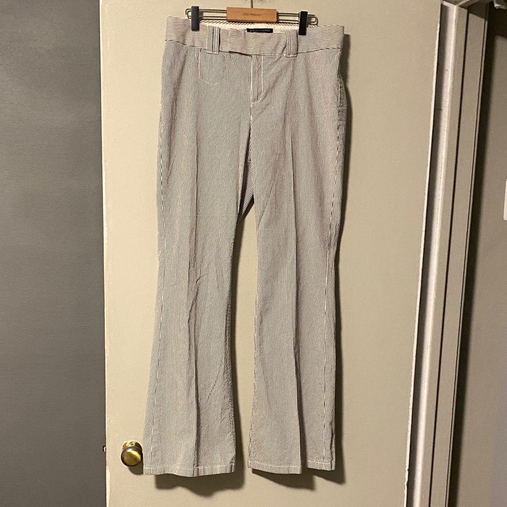 Banana Republic Striped Pants - Gray and White